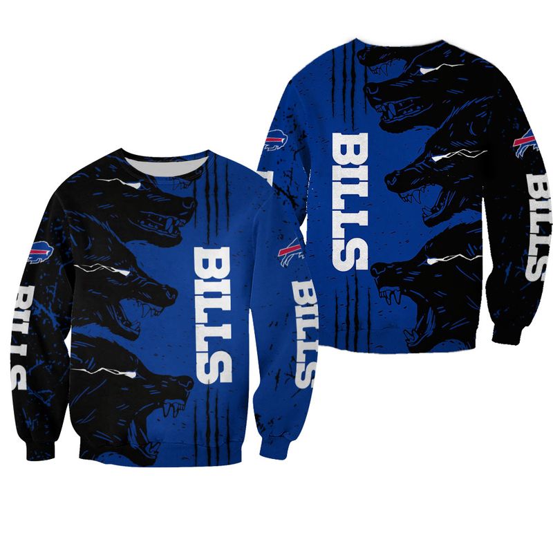 Buffalo Bills Halloween Wolf All Over Print Shirt