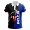 Buffalo Bills In Punisher Skull Polo Shirt front