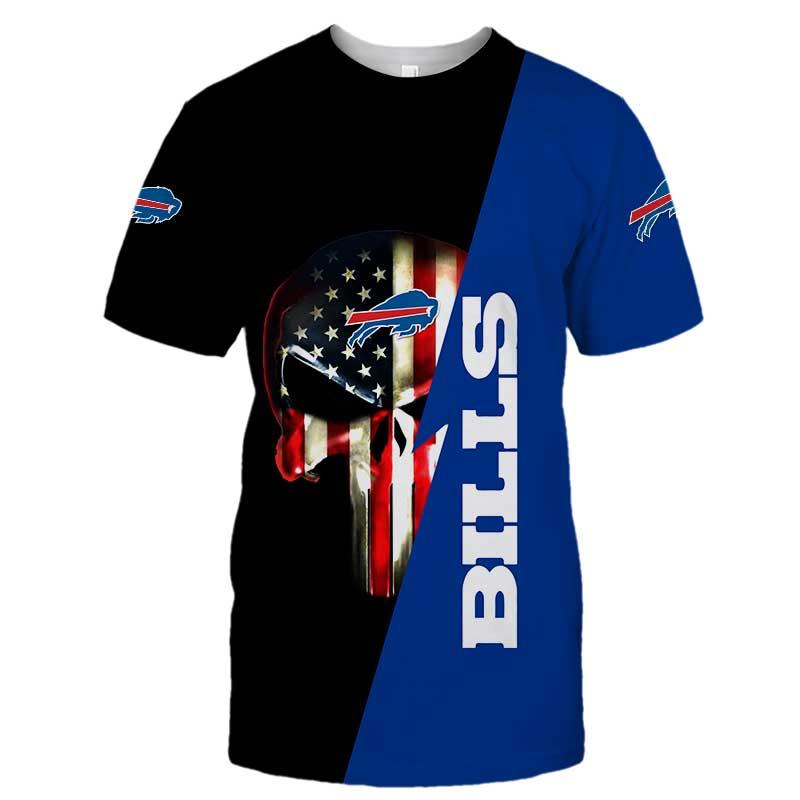 Buffalo Bills In Punisher Skull Shirt
