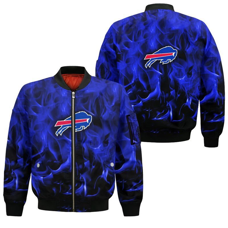 Buffalo Bills Inferno Blaze All Over Print Bomber Jacket