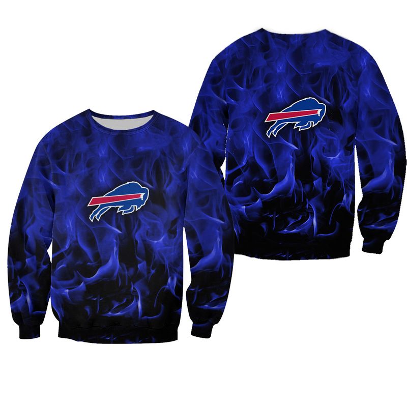 Buffalo Bills Inferno Blaze All Over Print Sweatshirt