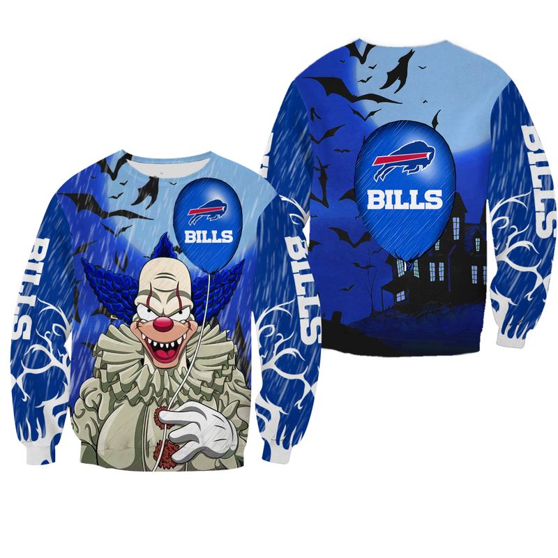 Buffalo Bills IT Halloween All Over Print Sweatshirt
