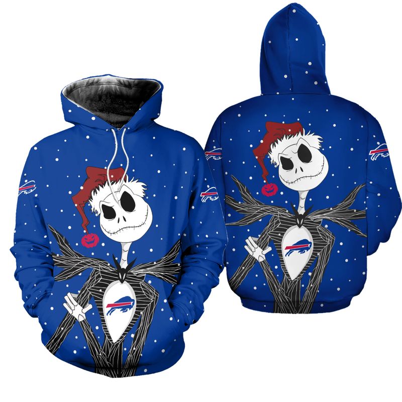 Buffalo Bills Jack Skellington Christmas All Over Print Hoodie