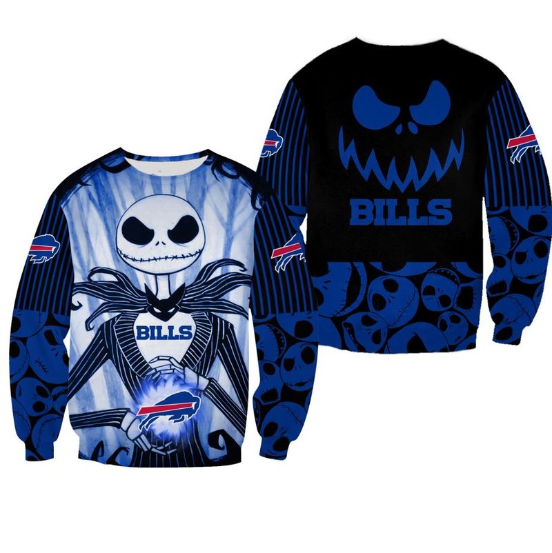Buffalo Bills Jack Skellington Halloween Sweatshirt