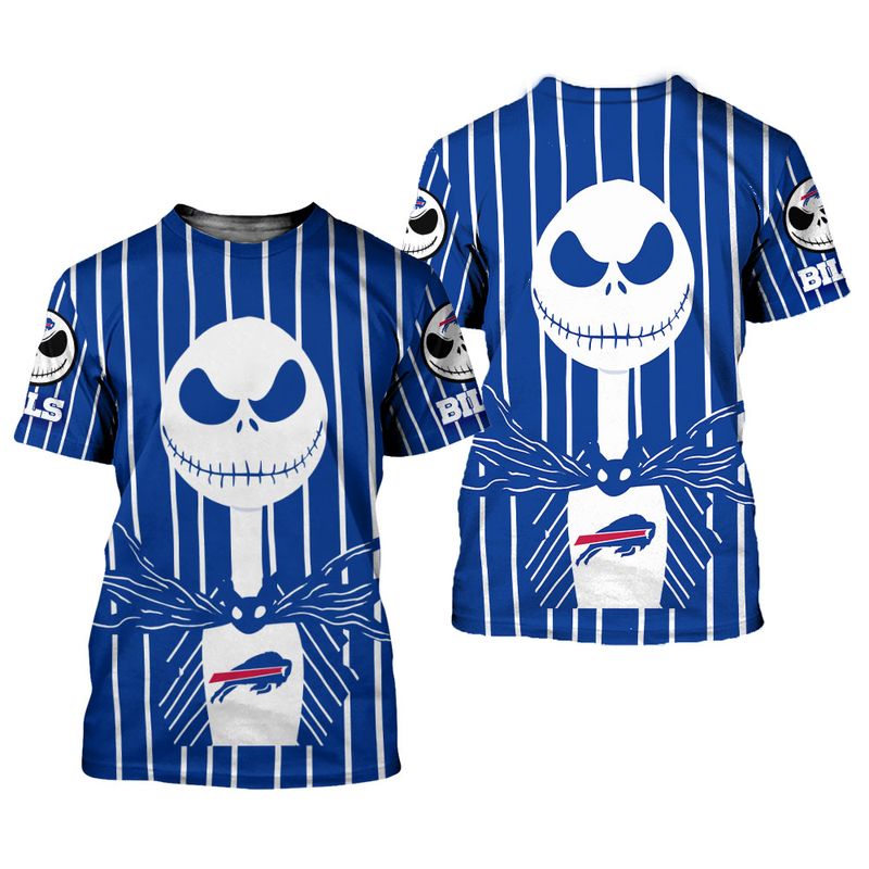 Buffalo Bills Jack Skellington Nightmare Striped Shirt