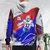 Buffalo Bills Josh Allen 17 Firestorm Hoodie mockup back man