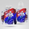 Buffalo Bills Josh Allen 17 Firestorm Zip Hoodie
