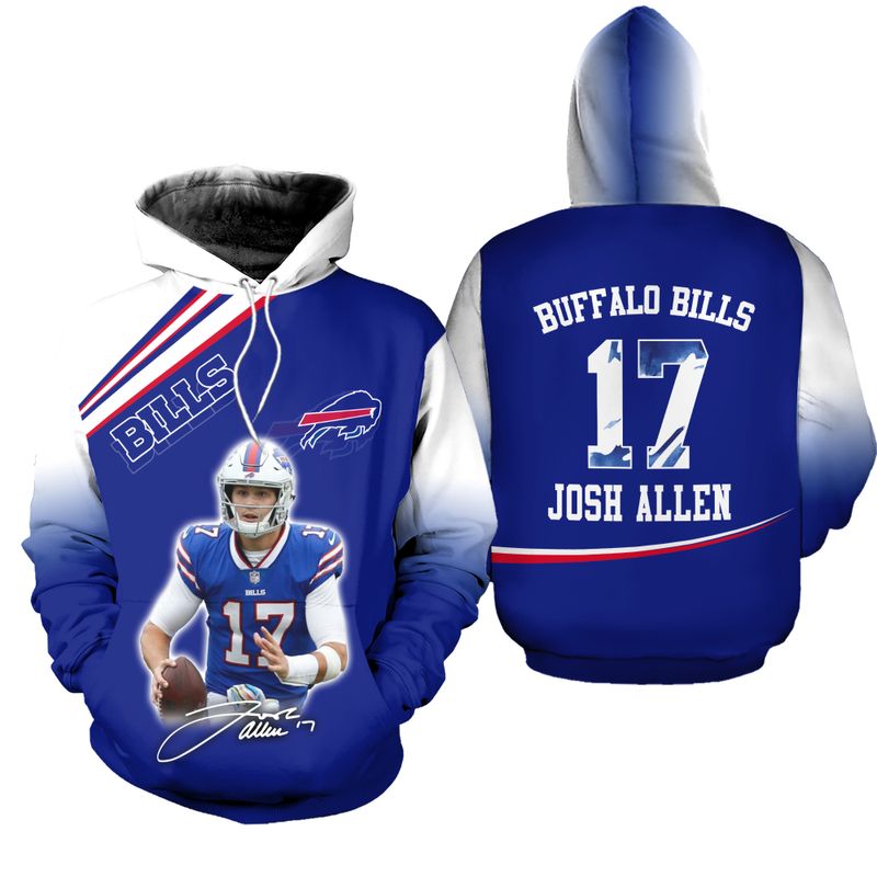 Buffalo Bills Josh Allen Action Signature Hoodie