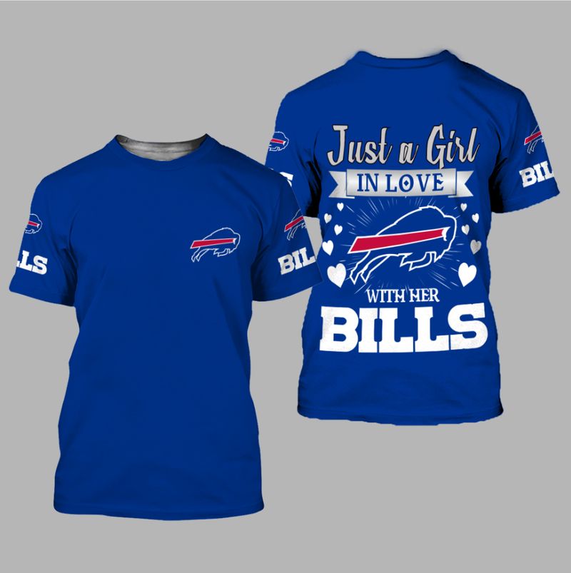 Buffalo Bills Just a Girl in Love All Over Print Shirt