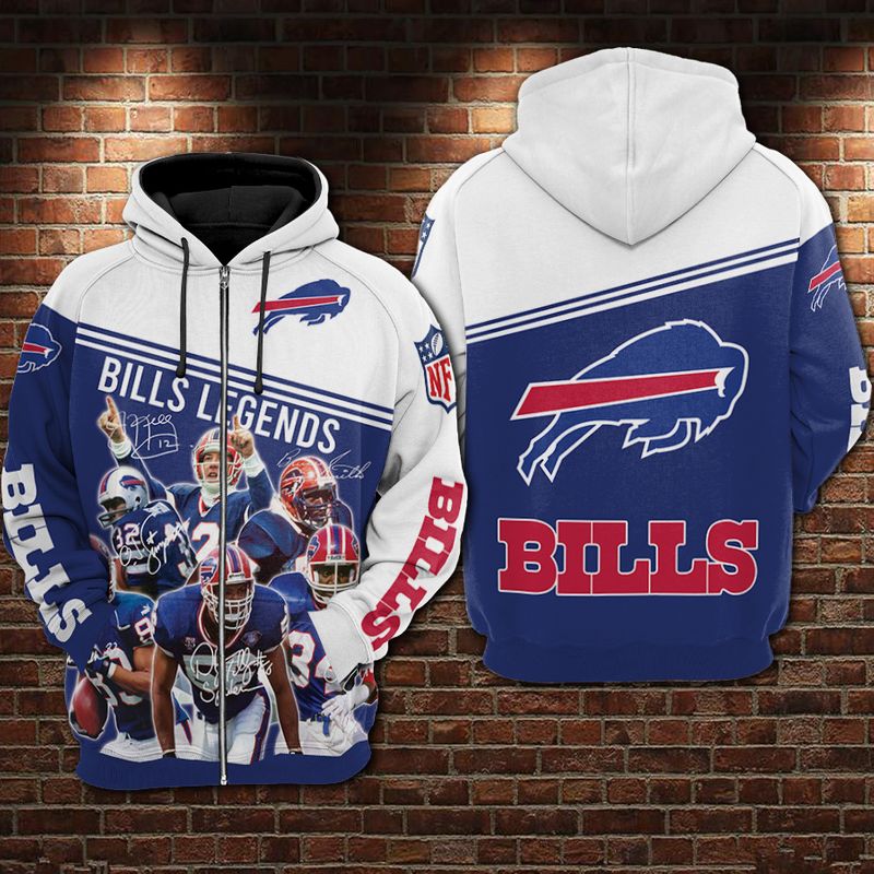 Buffalo Bills Legend Players' Signature Zip Hoodie