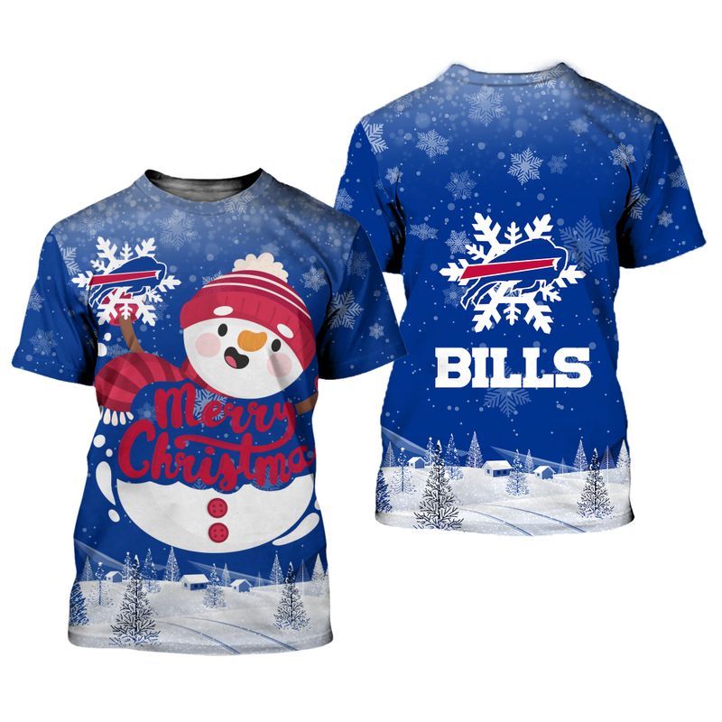 Buffalo Bills Merry Christmas Snowman Shirt