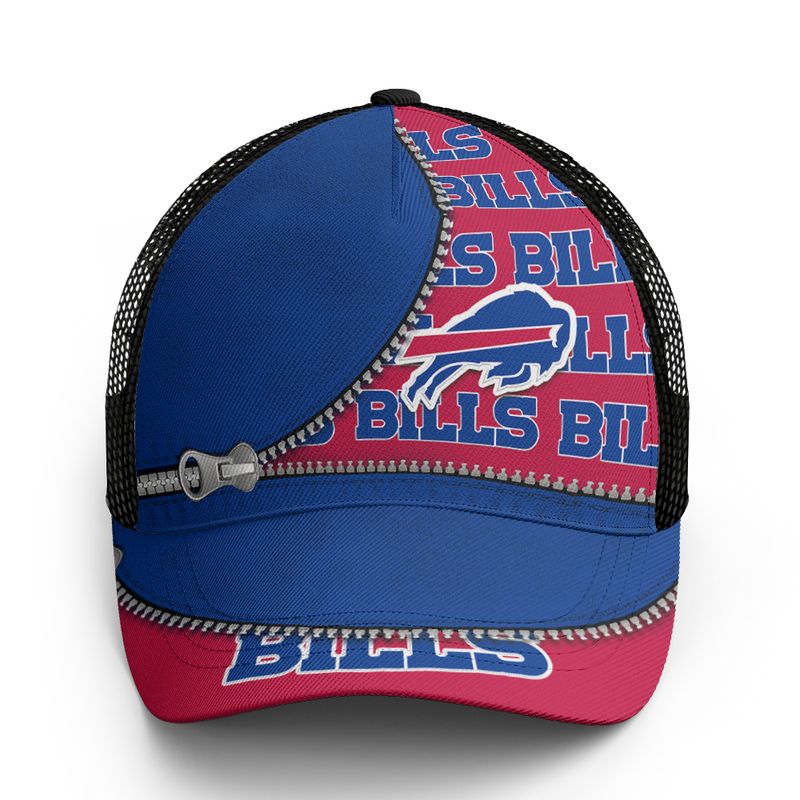 Buffalo Bills Mesh Back Cap Zip Unlock Pattern Baseball Cap