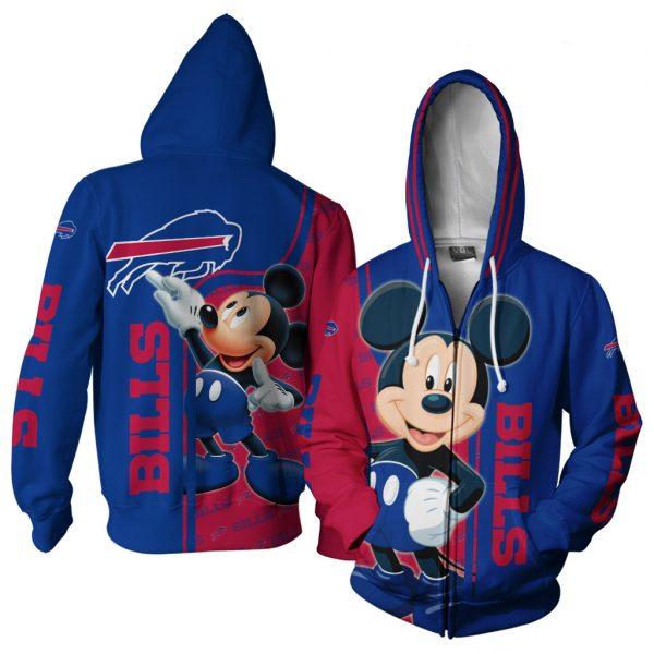 Buffalo Bills Mickey Street Style Zip Hoodie