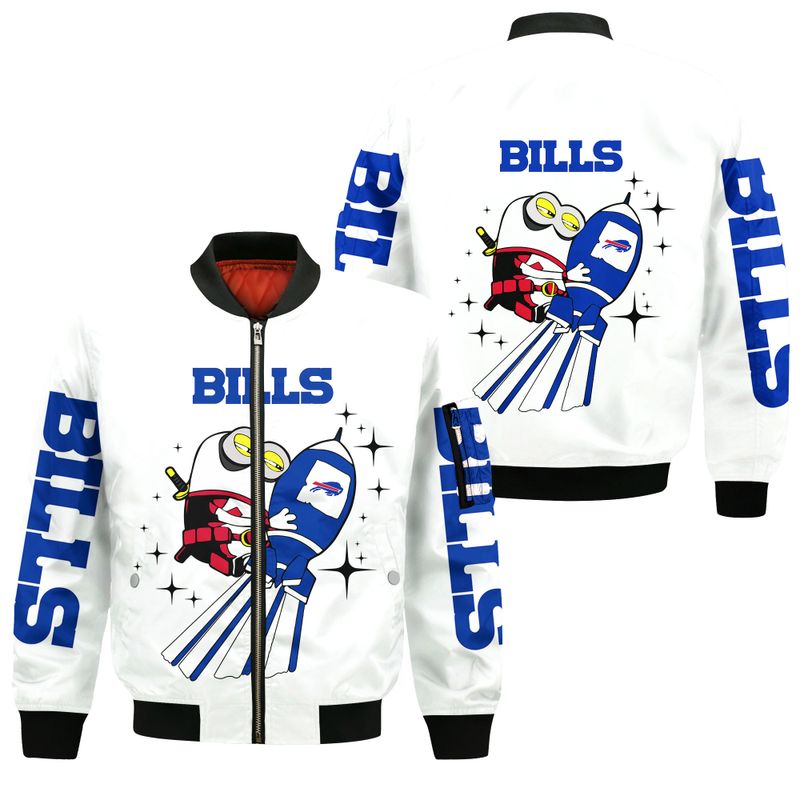 Buffalo Bills Minions Rocket Blast Bomber Jacket