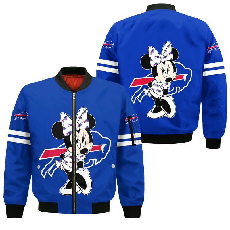 Buffalo Bills Minnie Mouse Fan Bomber Jacket