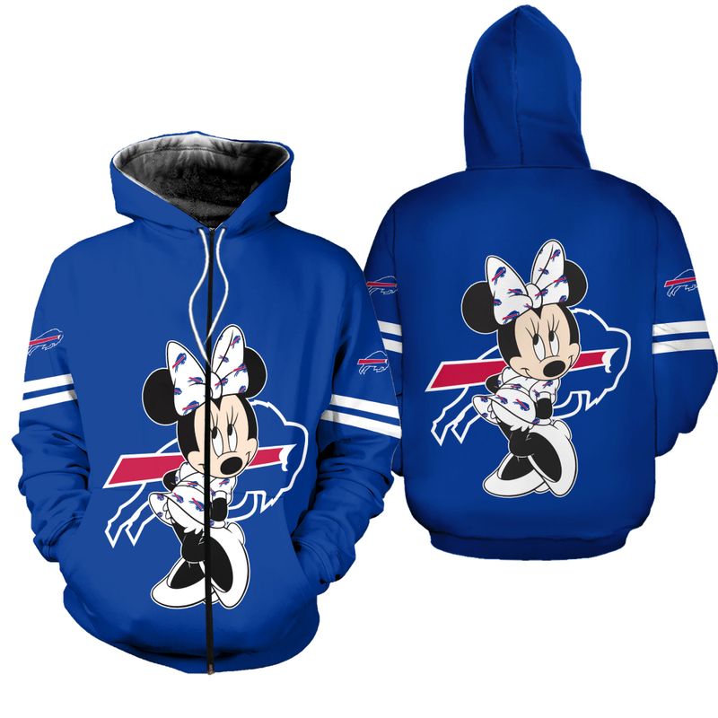 Buffalo Bills Minnie Mouse Fan Zip Hoodie