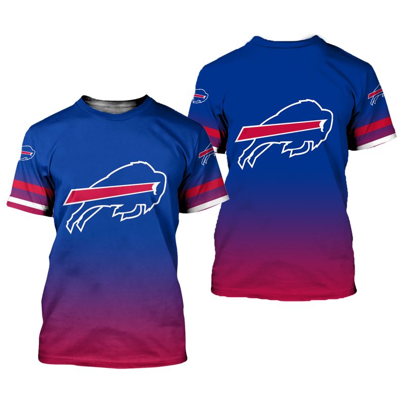 Buffalo Bills Ombre Pattern All Over Print Shirt