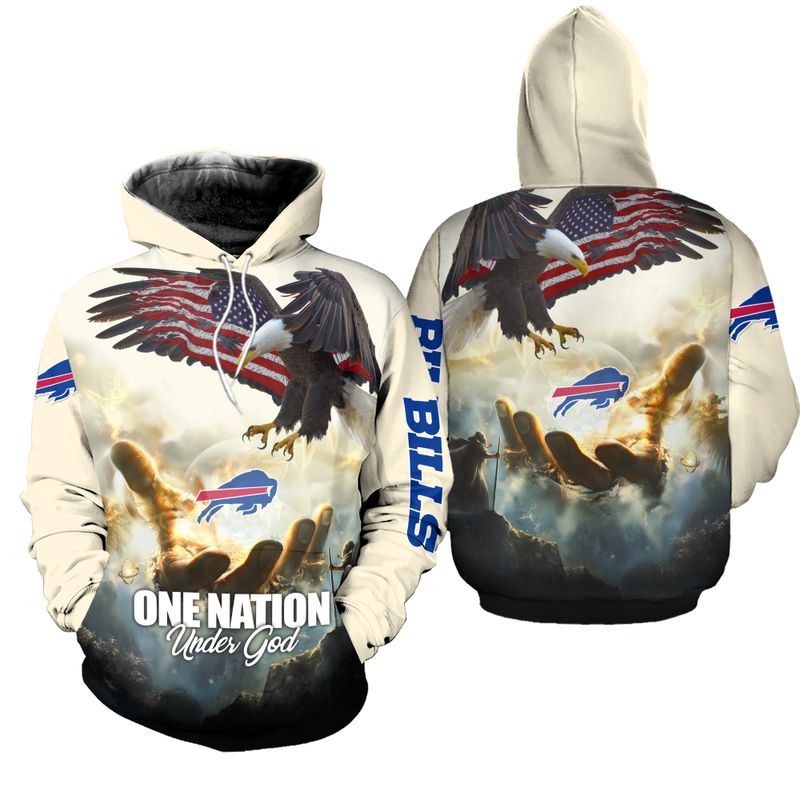 Buffalo Bills One Nation Eagle All Over Print Hoodie