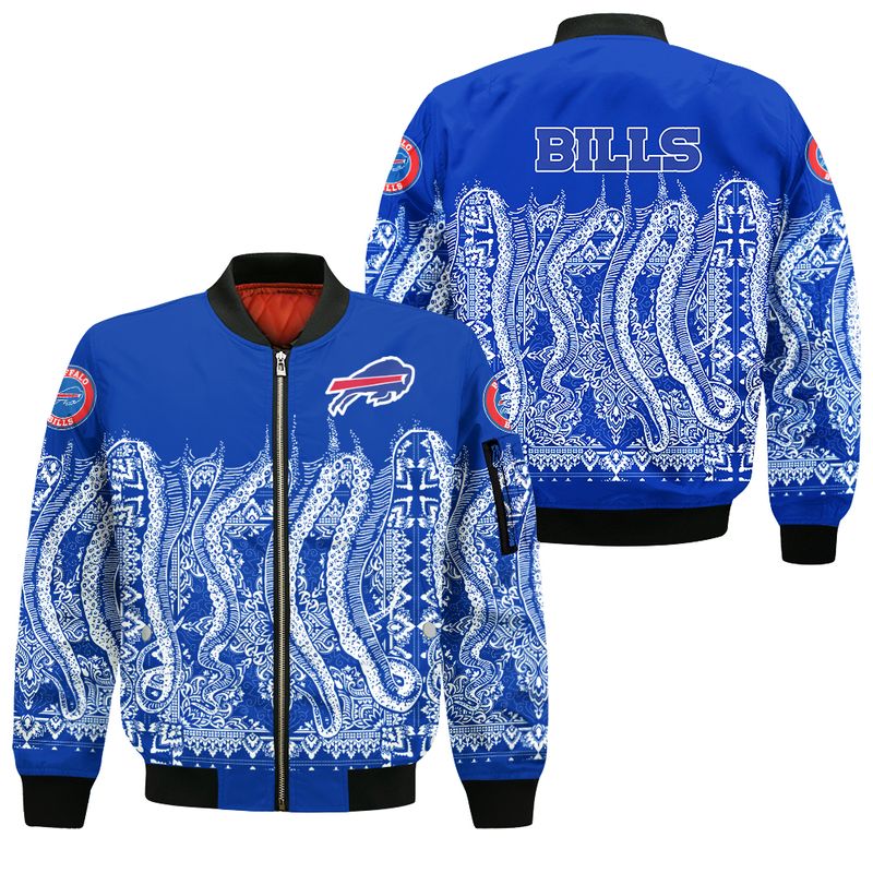 Buffalo Bills Paisley Tentacle All Over Print Bomber Jacket