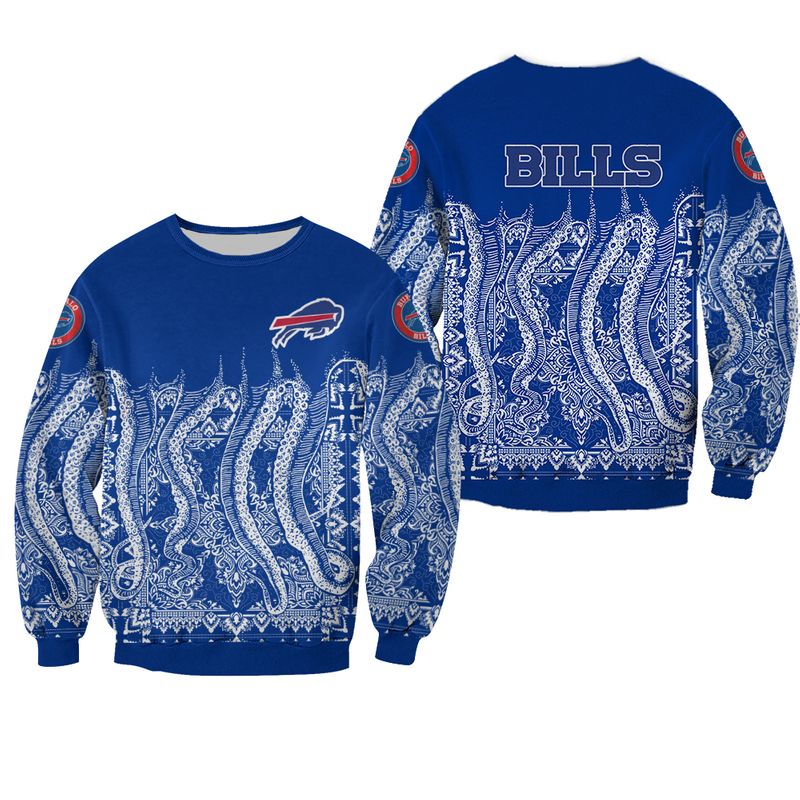 Buffalo Bills Paisley Tentacle All Over Print Sweatshirt