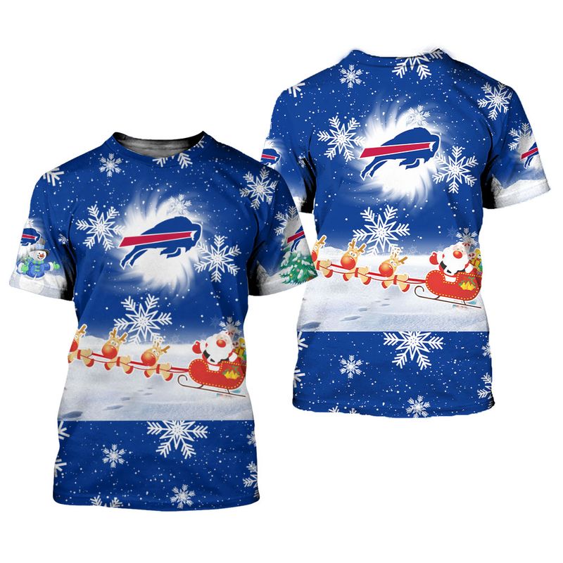 Buffalo Bills Santa Sleigh Christmas Shirt