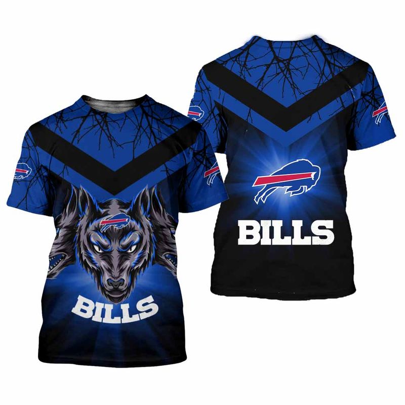 Buffalo Bills Shadow Wolf All Over Print Shirt