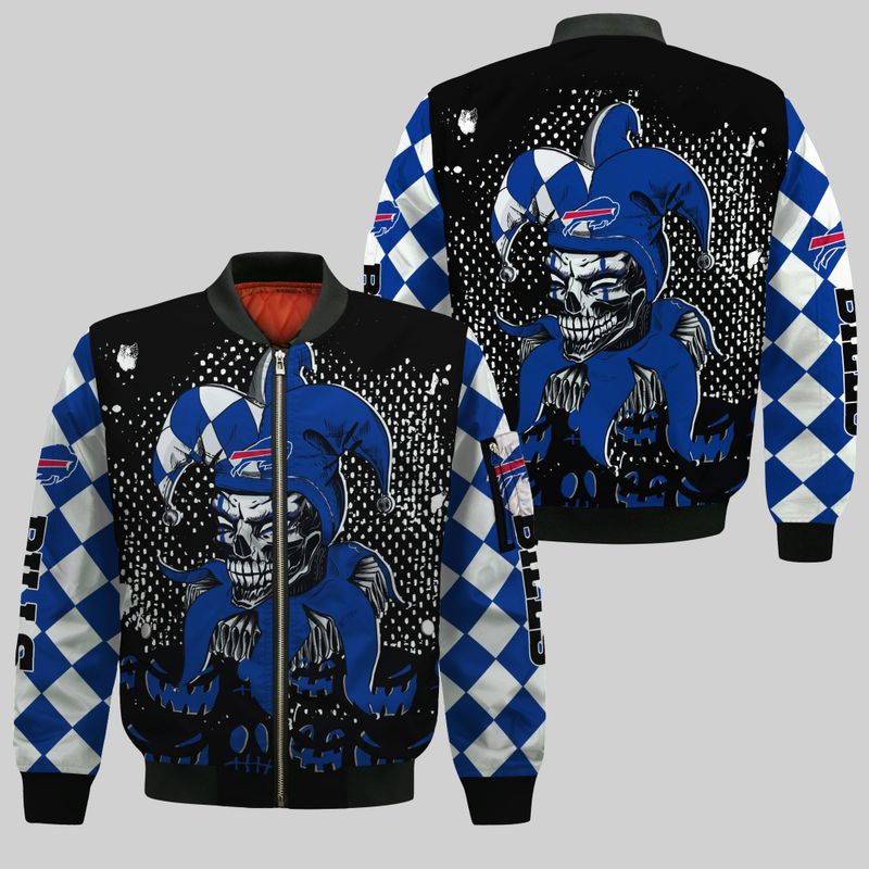 Buffalo Bills Sinister Jester All Over Print Bomber Jacket