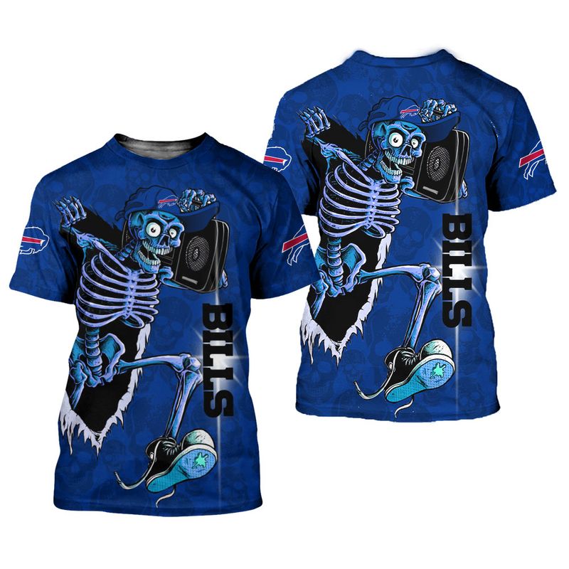 Buffalo Bills Skeleton DJ All Over Print Shirt