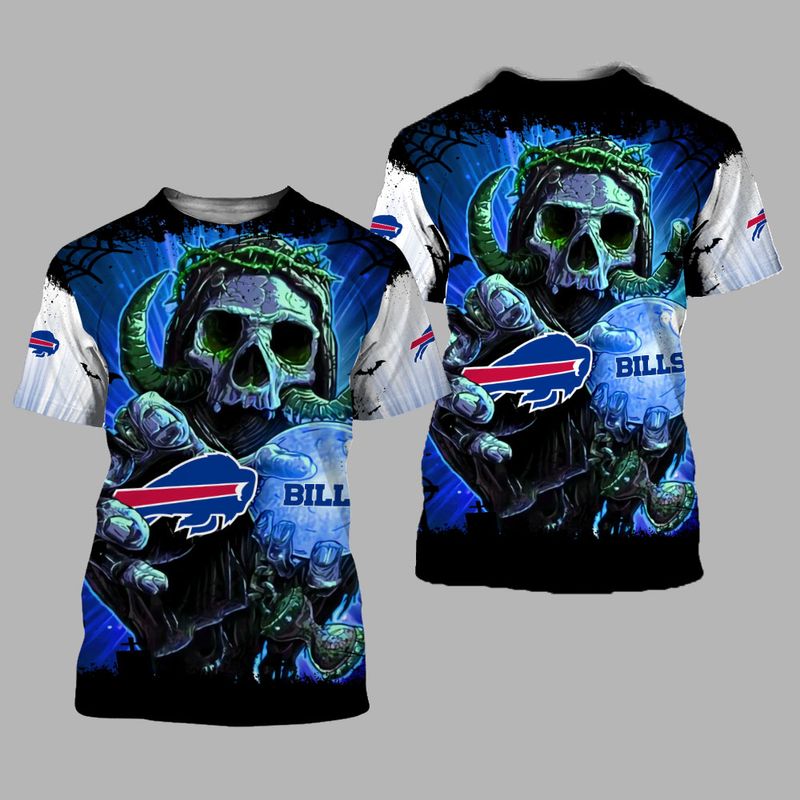 Buffalo Bills Skull Halloween Mystic Reaper Shirt