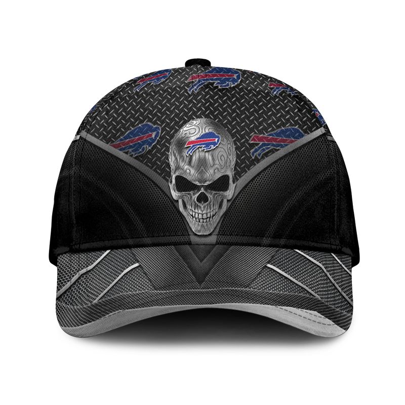 Buffalo Bills Skull Pattern Allover Print Baseball Cap