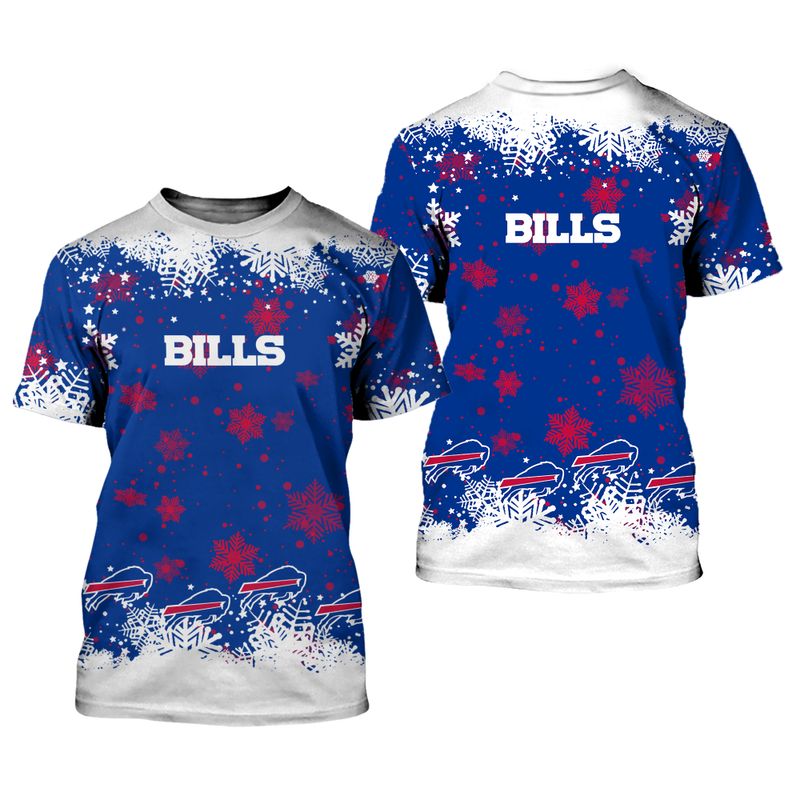 Buffalo Bills Snowflake Blizzard Christmas Shirt
