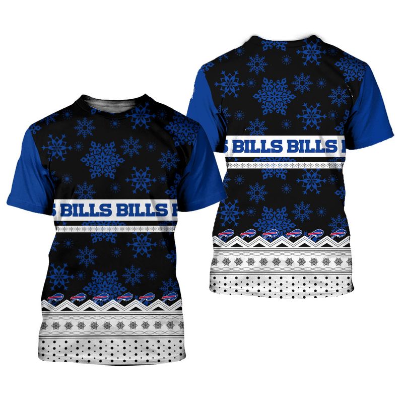 Buffalo Bills Snowflake Ugly Christmas Shirt