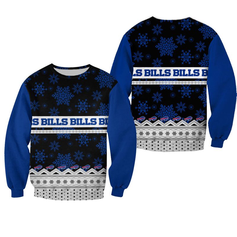 Buffalo Bills Snowflake Ugly Christmas Sweatshirt