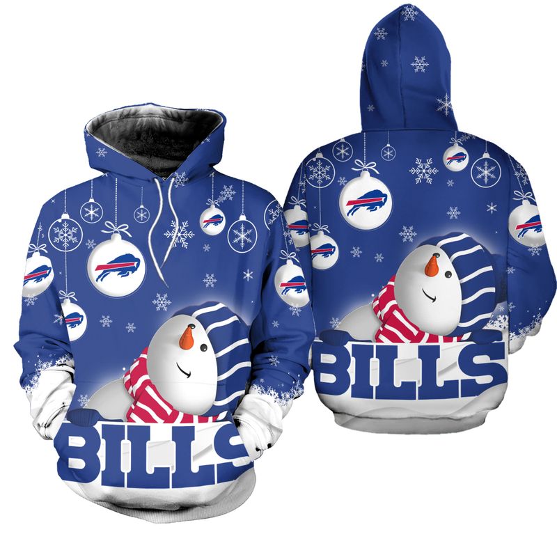 Buffalo Bills Snowman Christmas All Over Print Hoodie