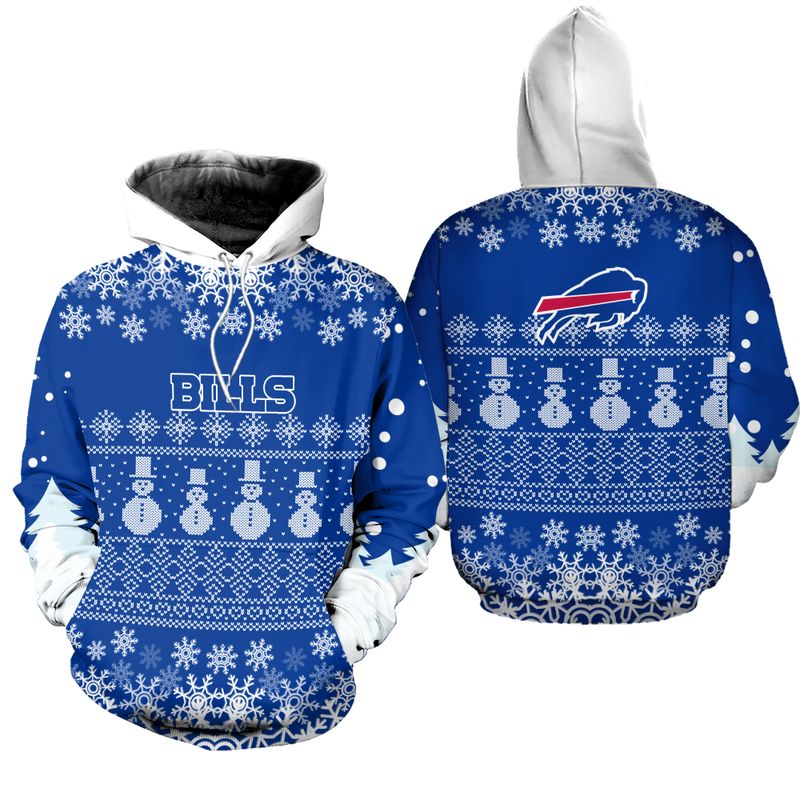 Buffalo Bills Snowman Frost Holiday Hoodie