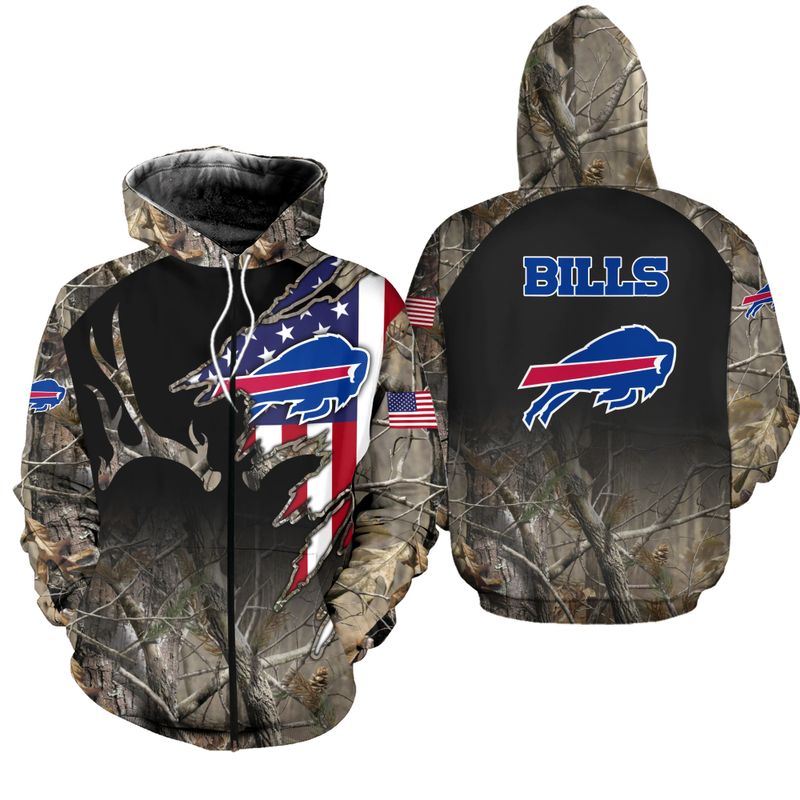 Buffalo Bills Special Camo Realtree Hunting Zip Hoodie