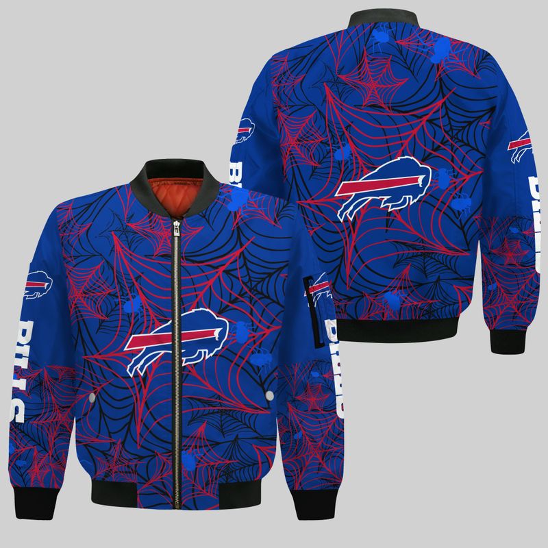 Buffalo Bills Spiderweb Halloween All Over Print Bomber Jacket
