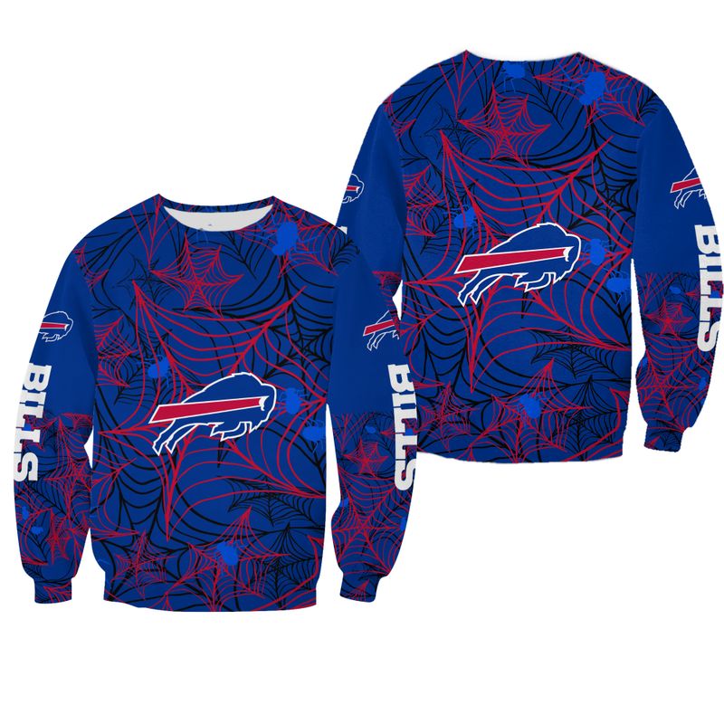 Buffalo Bills Spiderweb Halloween All Over Print Sweatshirt