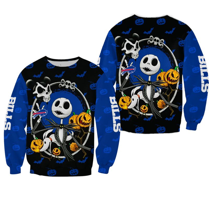 Buffalo Bills Spooky Pumpkins Halloween Sweatshirt
