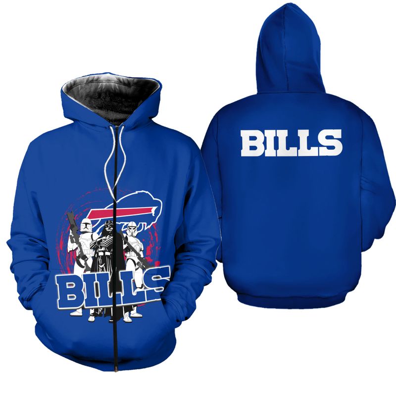 Buffalo Bills Star Wars All Over Print Zip Hoodie