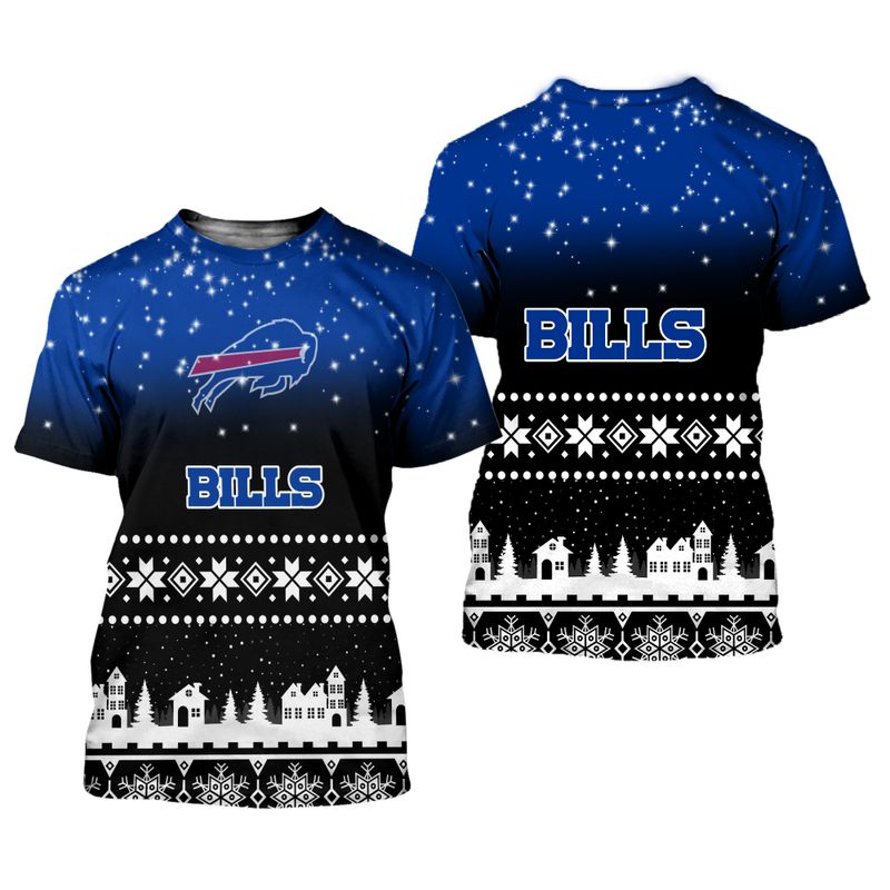 Buffalo Bills Starry Night Winter Village Shirt