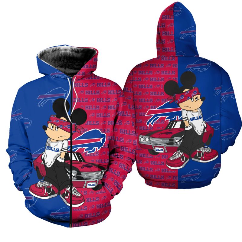 Buffalo Bills Street Style Mickey Zip Hoodie