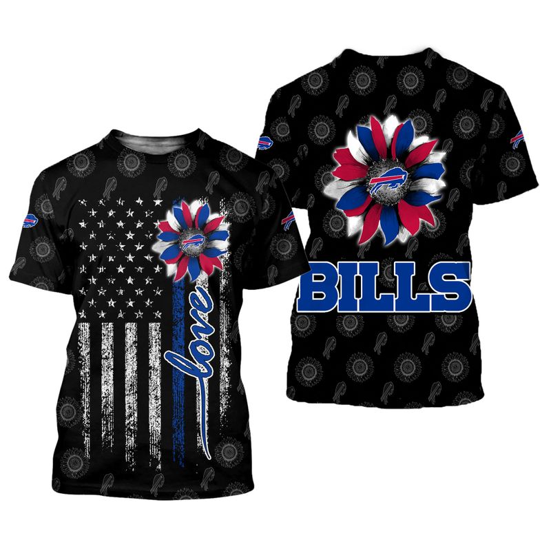 Buffalo Bills Sunflower Stripe Pattern Shirt