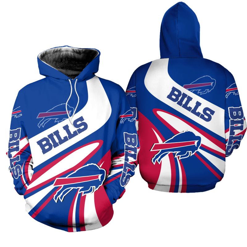 Buffalo Bills Swirl Motion All Over Print Hoodie