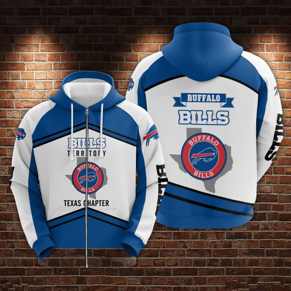 Buffalo Bills Texas Territory All Over Print Zip Hoodie