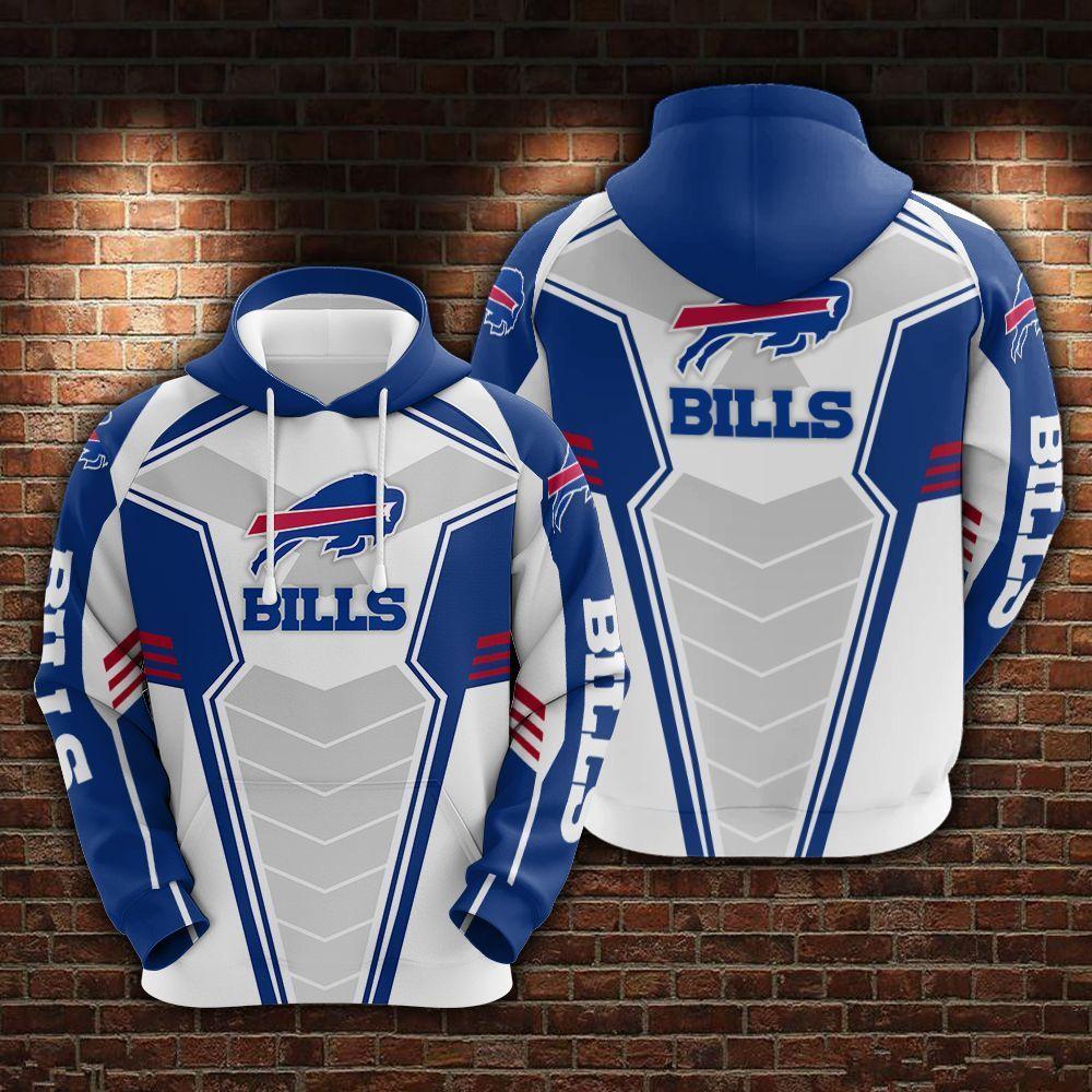 Buffalo Bills Titanium Armor All Over Print Hoodie