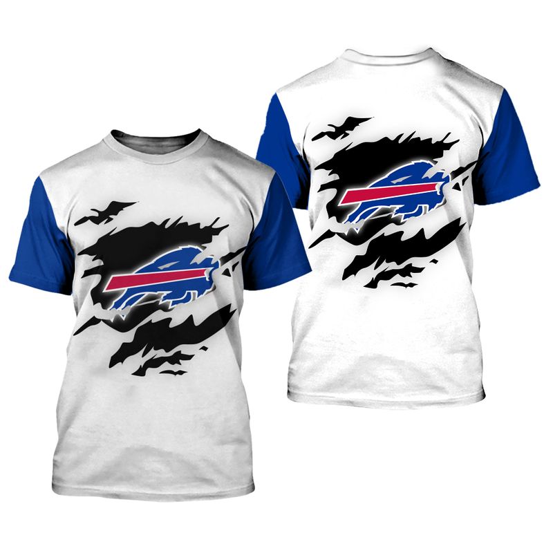 Buffalo Bills Torn Logo All Over Print Shirt