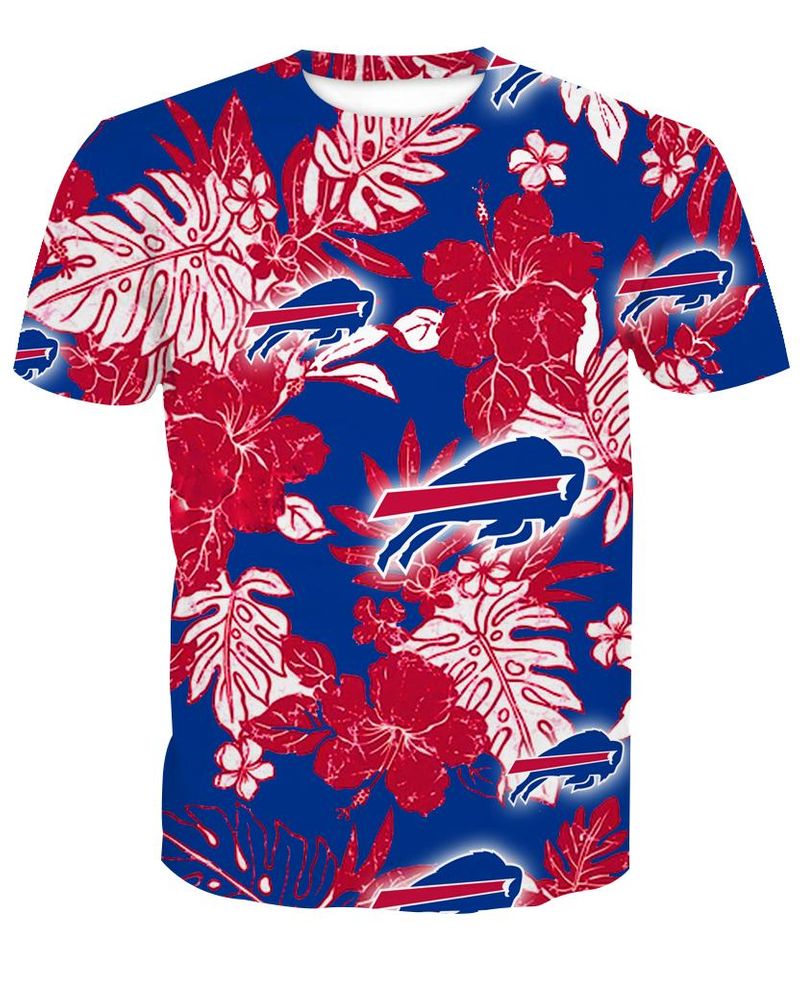 Buffalo Bills Tropical Floral All Over Print Shirt front