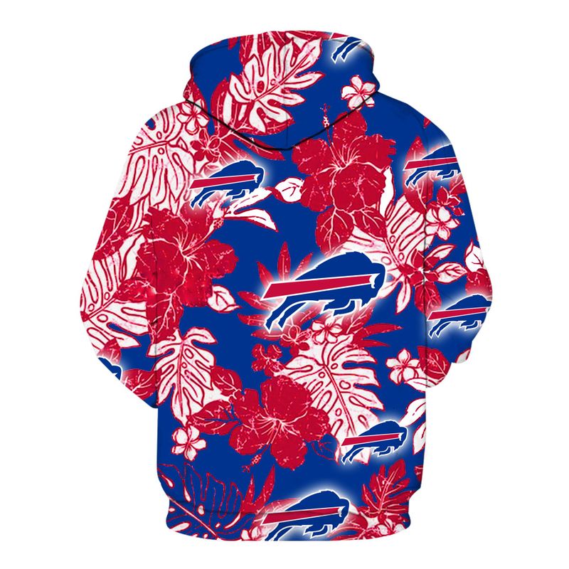 Buffalo Bills Tropical Floral All Over Print hoodie back