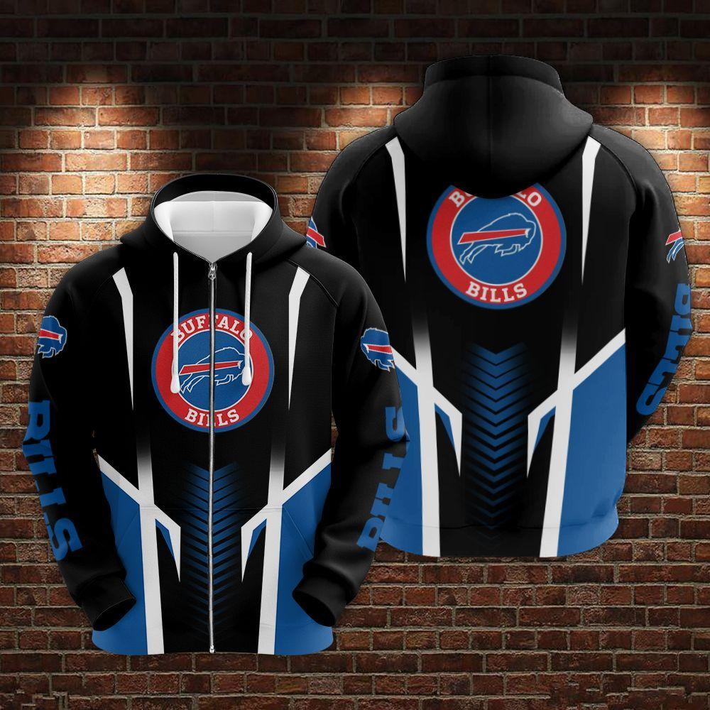 Buffalo Bills Velocity Strike All Over Print Zip Hoodie